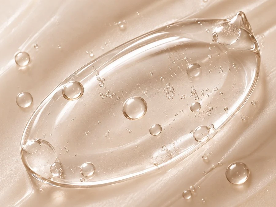 Clear gel serum texture